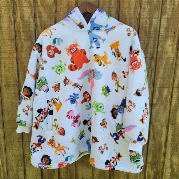 Disney 100 Fleece Lined Character Pullover Blanket Hoodie Kids One Size - Picture 1 of 11